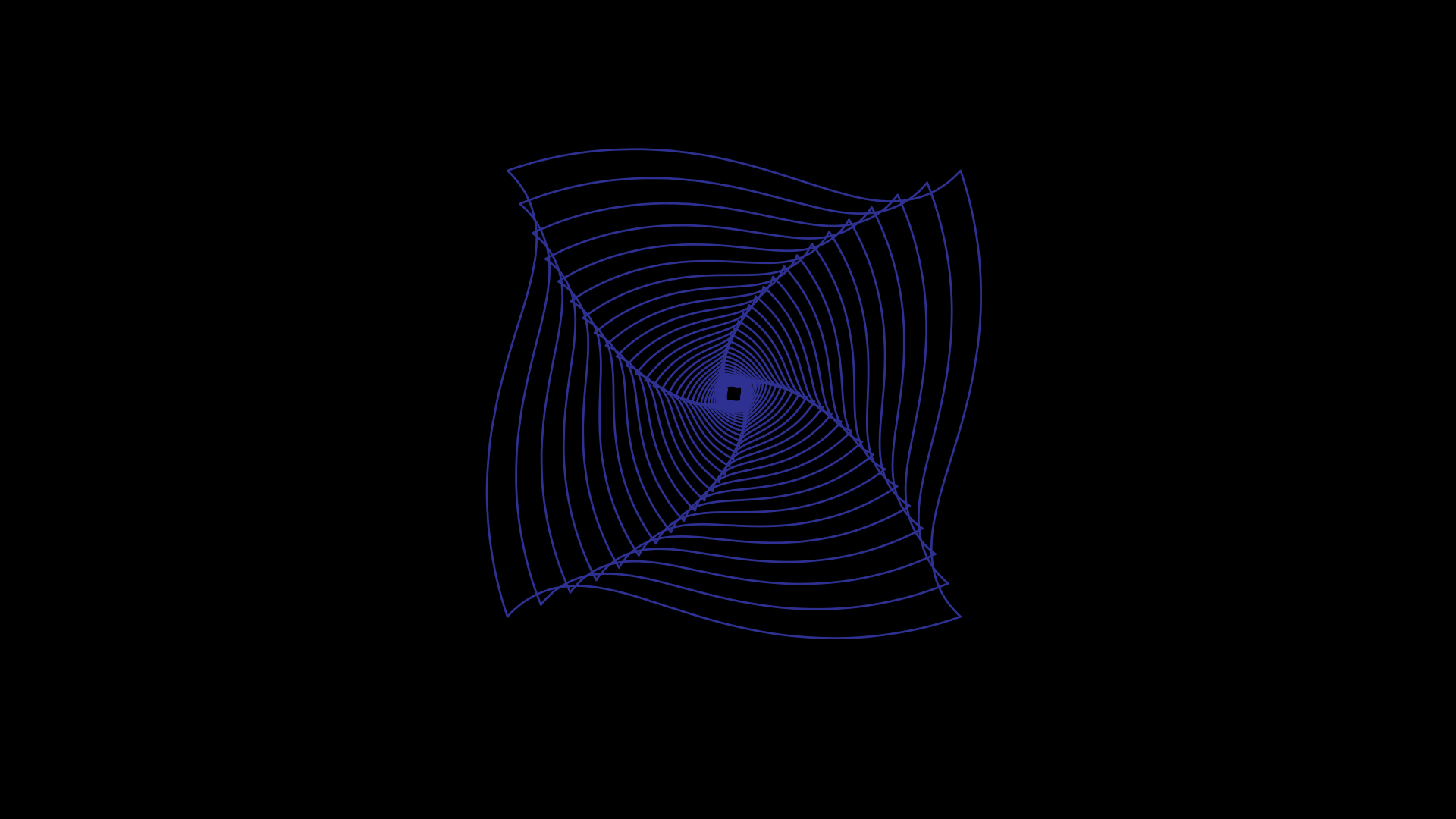 Фиолетовая фрактальная паутина на черном фоне