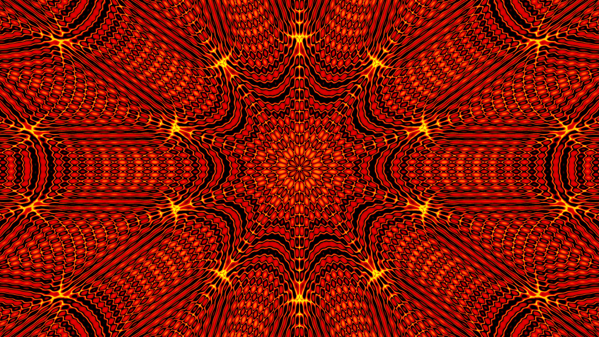 Красивый яркий оранжевый абстрактный рисунок калейдоскоп