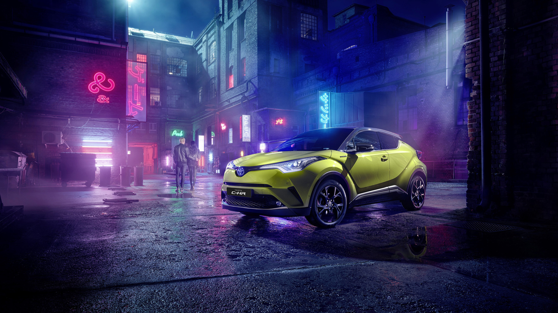 Car Toyota C-HR, 2019 on the night street
