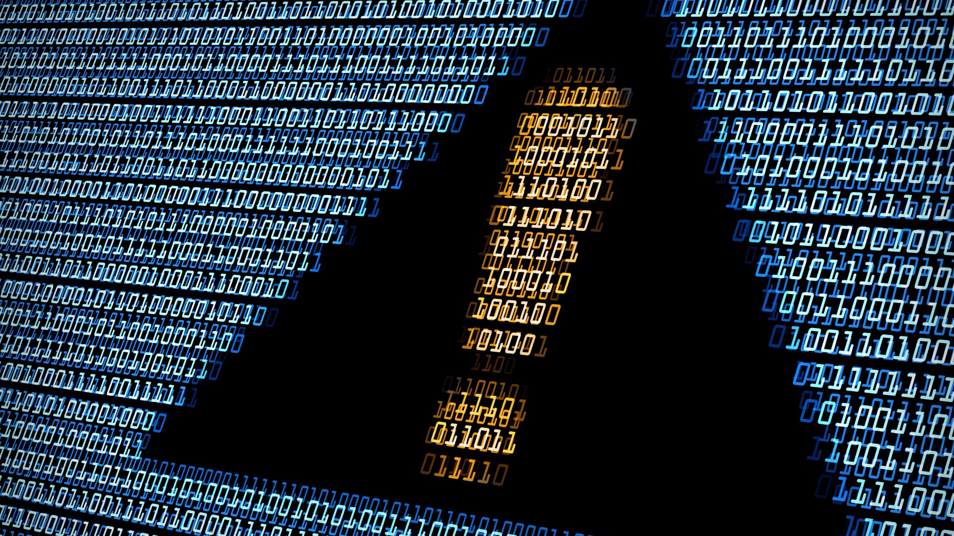 Восклицательный знак из цифрового кода