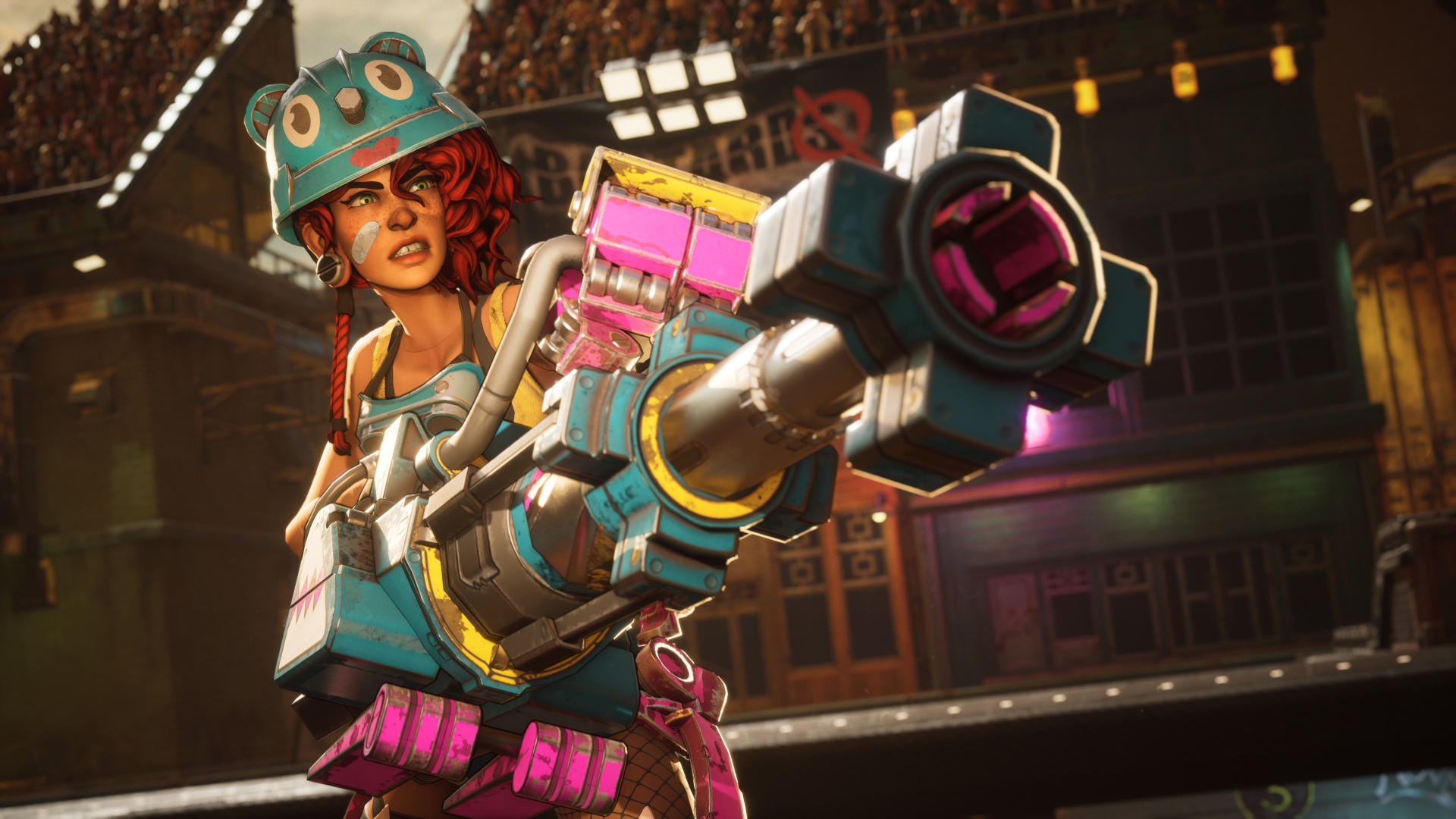 Кадр компьютерной игры Bleeding Edge, 2019