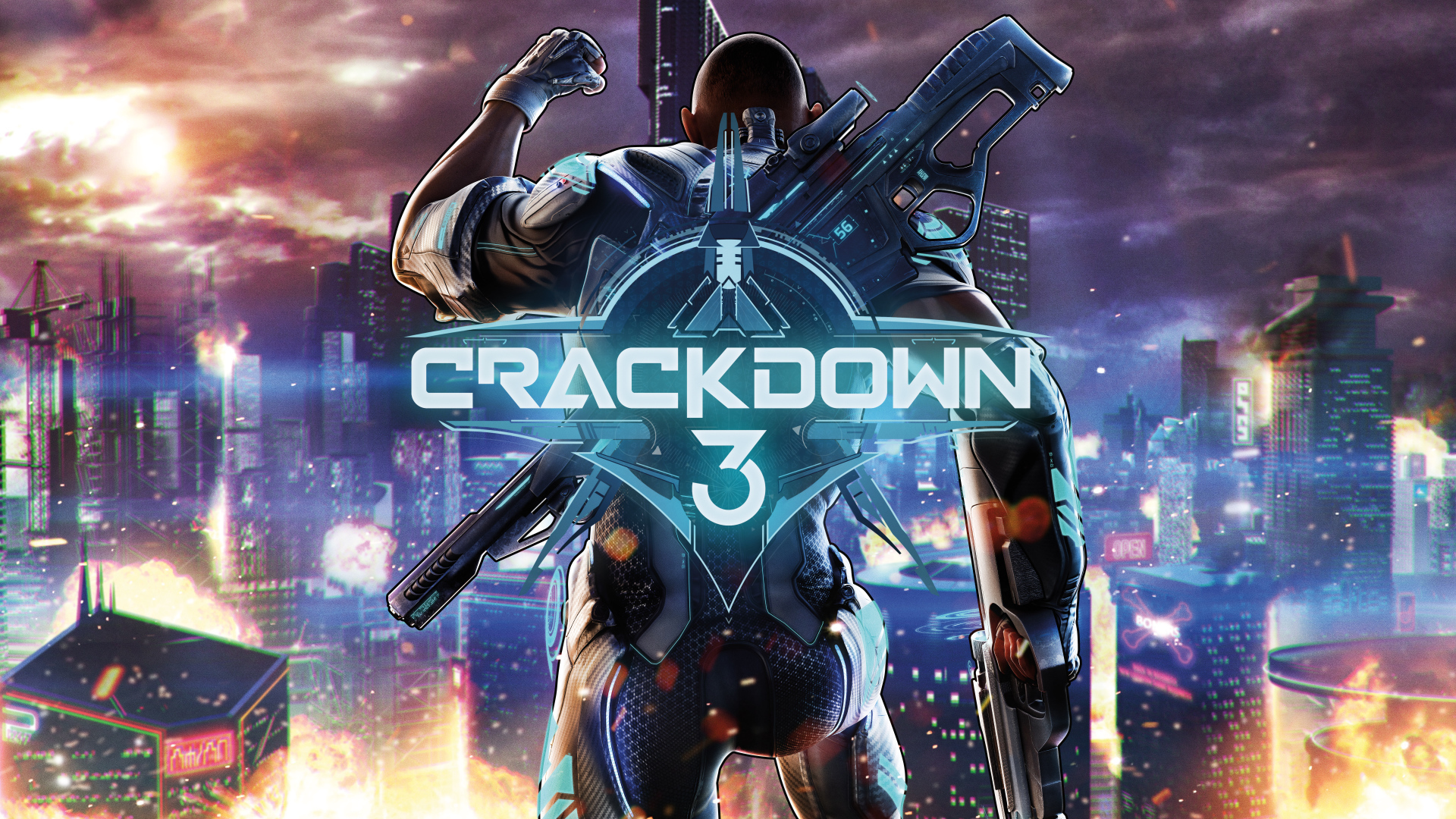 Постер компьютерной игры Crackdown 3, 2019 года