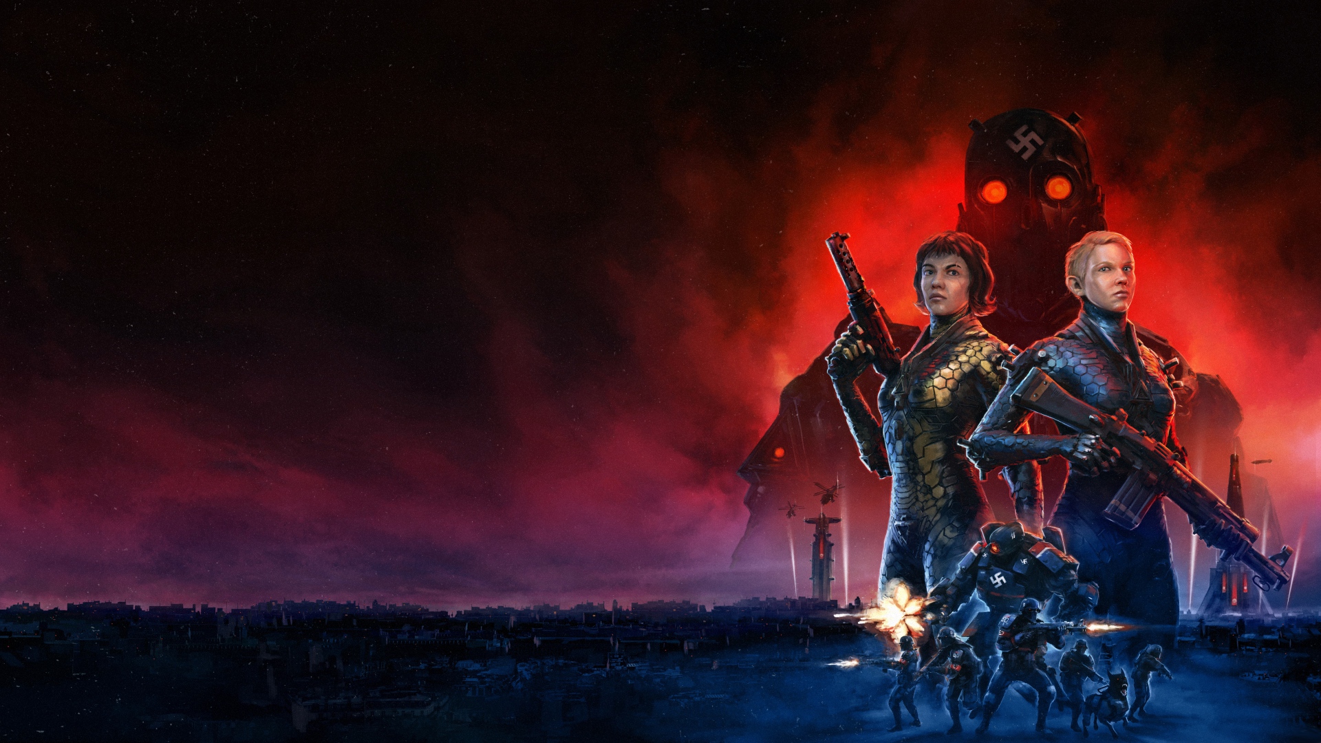 Постер новой компьютерной игры Wolfenstein. Youngblood, 2019