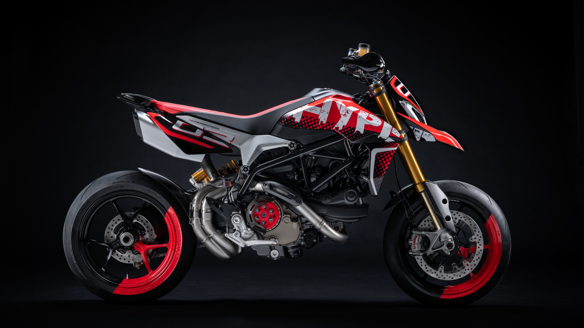 Мотоцикл Ducati Hypermotard 950 Concept 2019 года вид сбоку