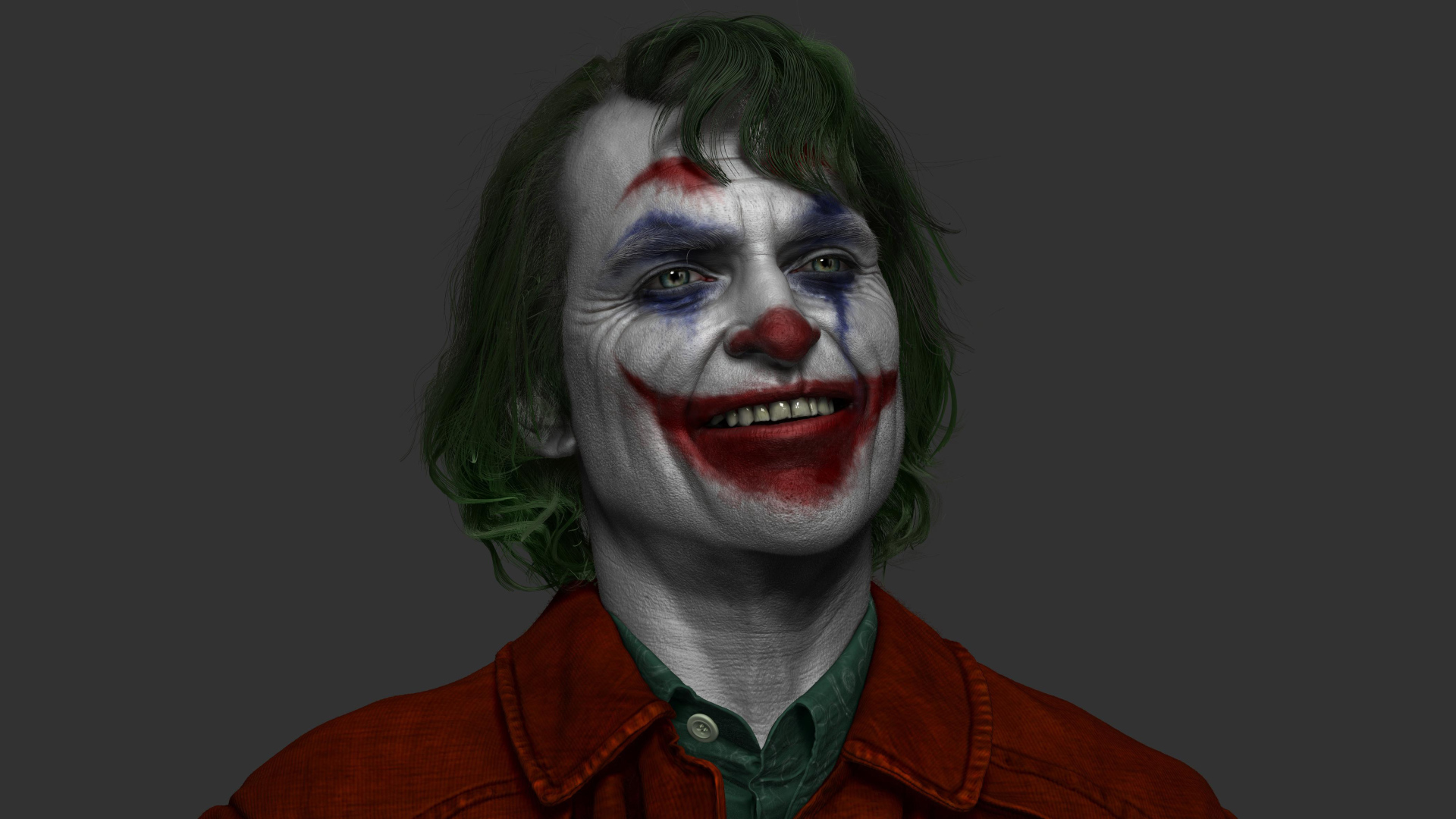 Actor Joaquin Phoenix in the movie Joker, 2019