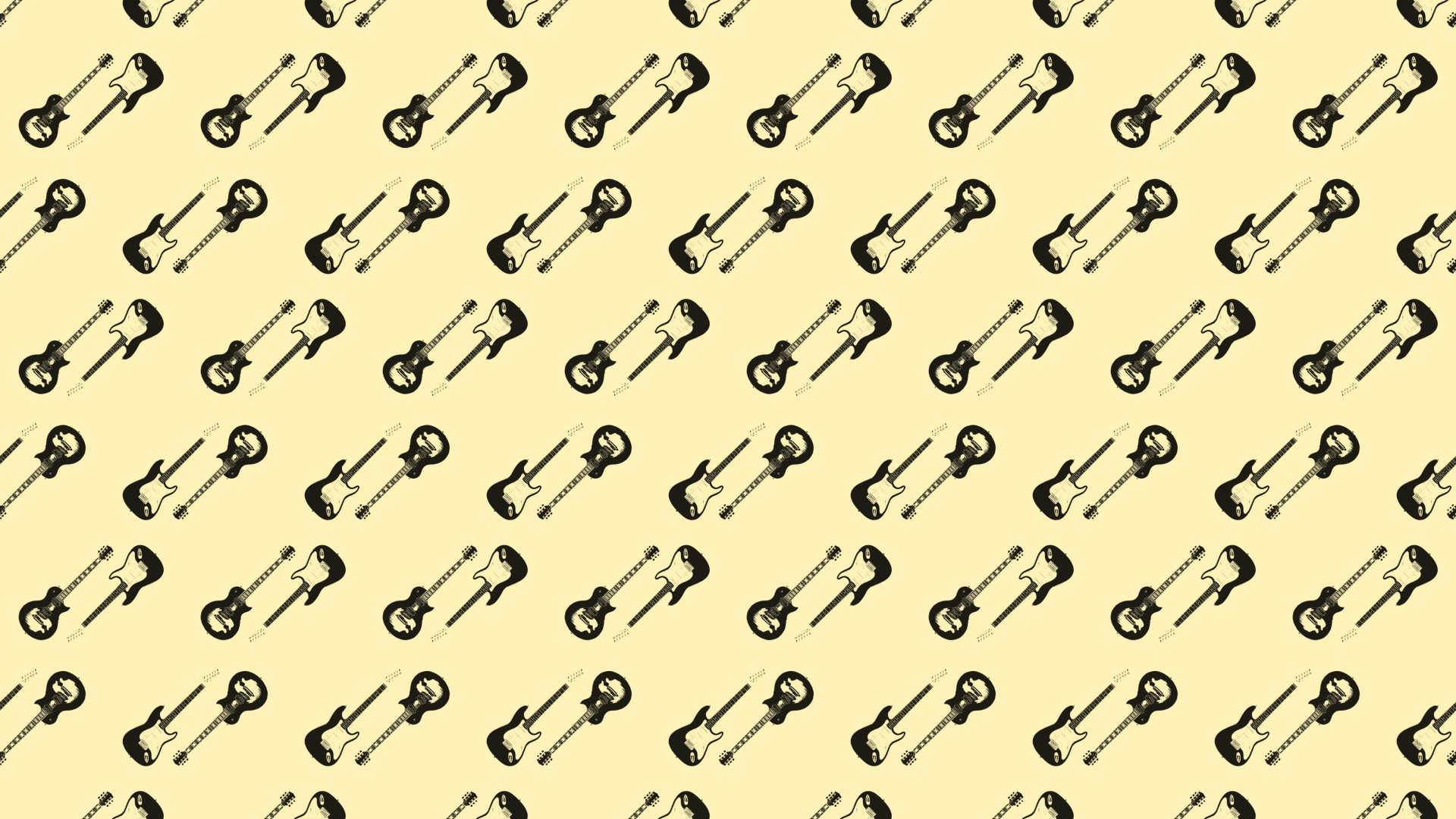 Много электрический гитар на бежевом фоне