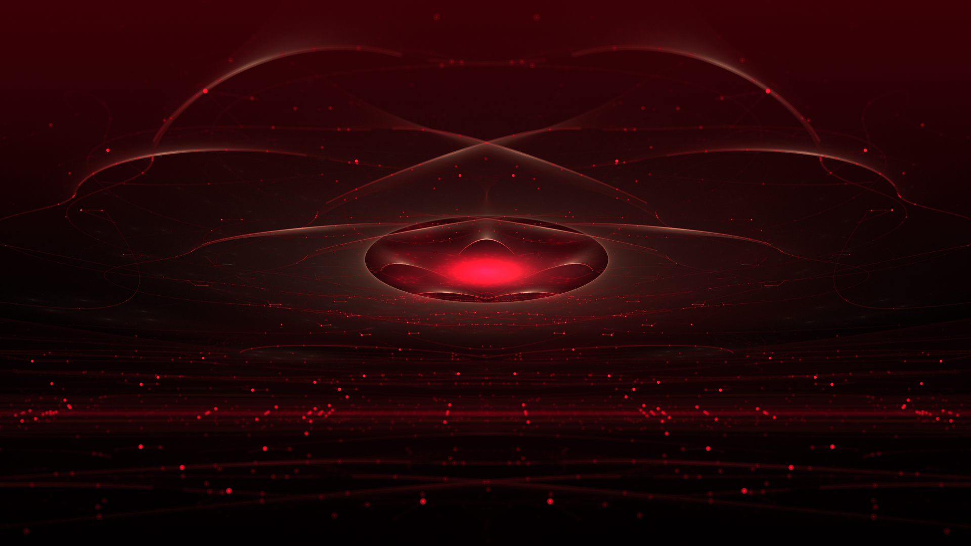 Большой красный овал над лазерным полем