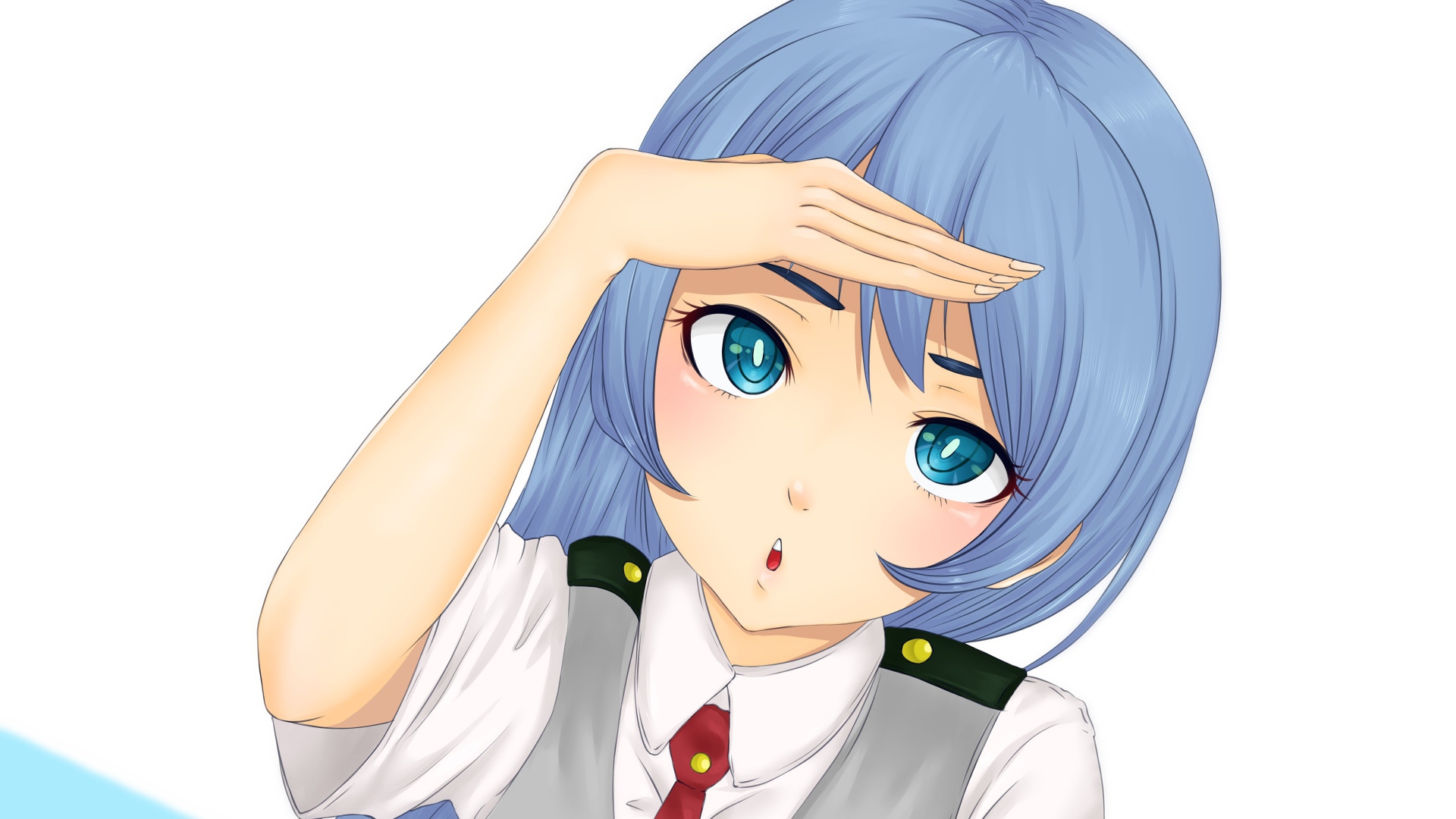 Девушка с голубыми волосами аниме My Hero Academia