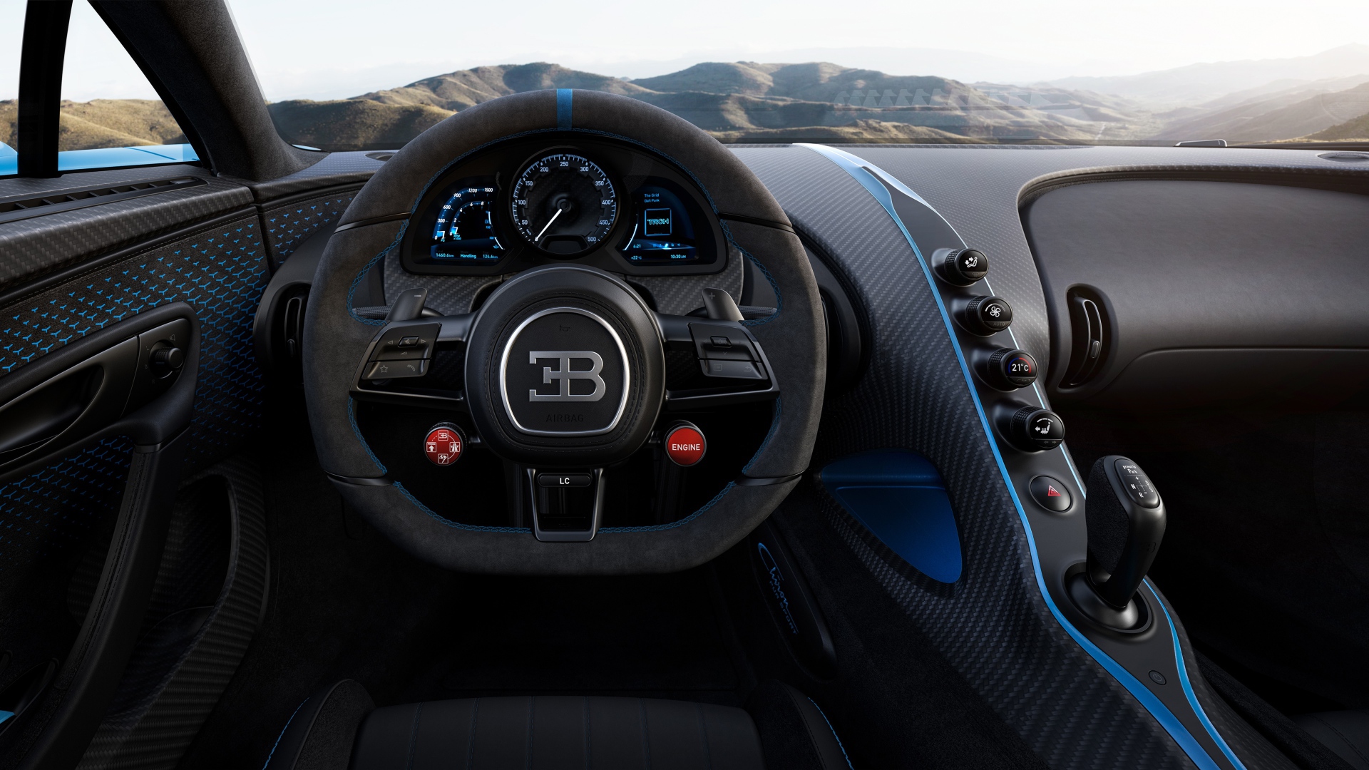 Салон автомобиля Bugatti Chiron Pur Sport 2020 года 