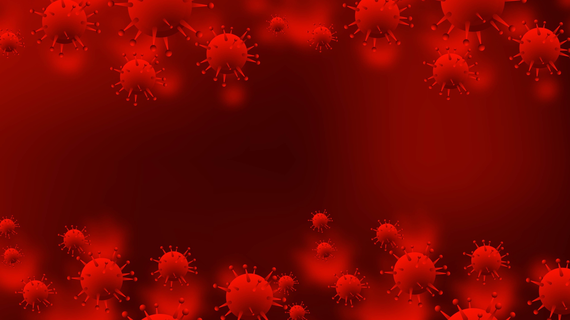 Красный фон с бактериями 