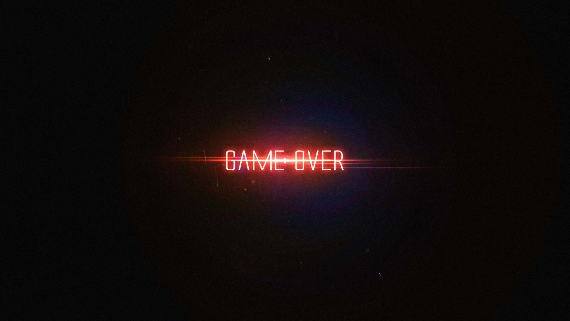 Надпись Game Over на черном фоне