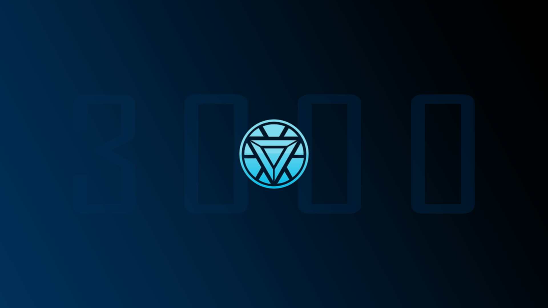 Цифры 3000 на синем фоне с символом 