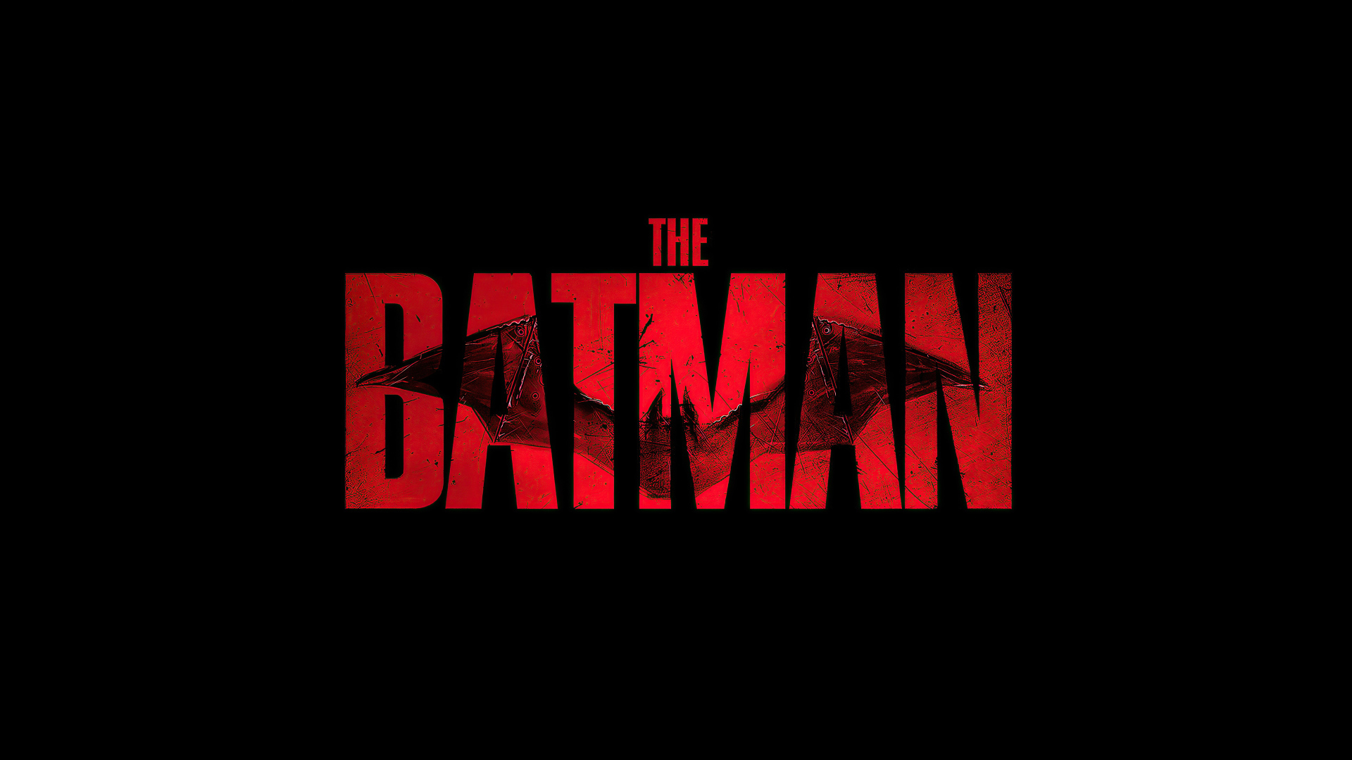 Batman movie logo on black background