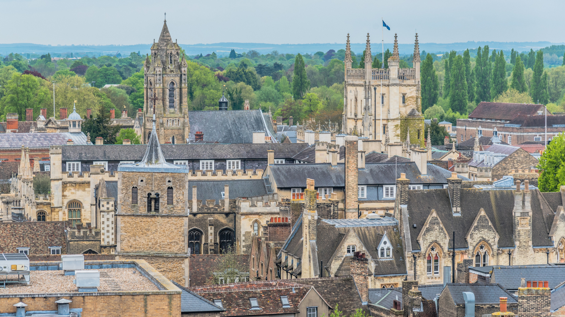 Старинный город в Англии вид сверху 