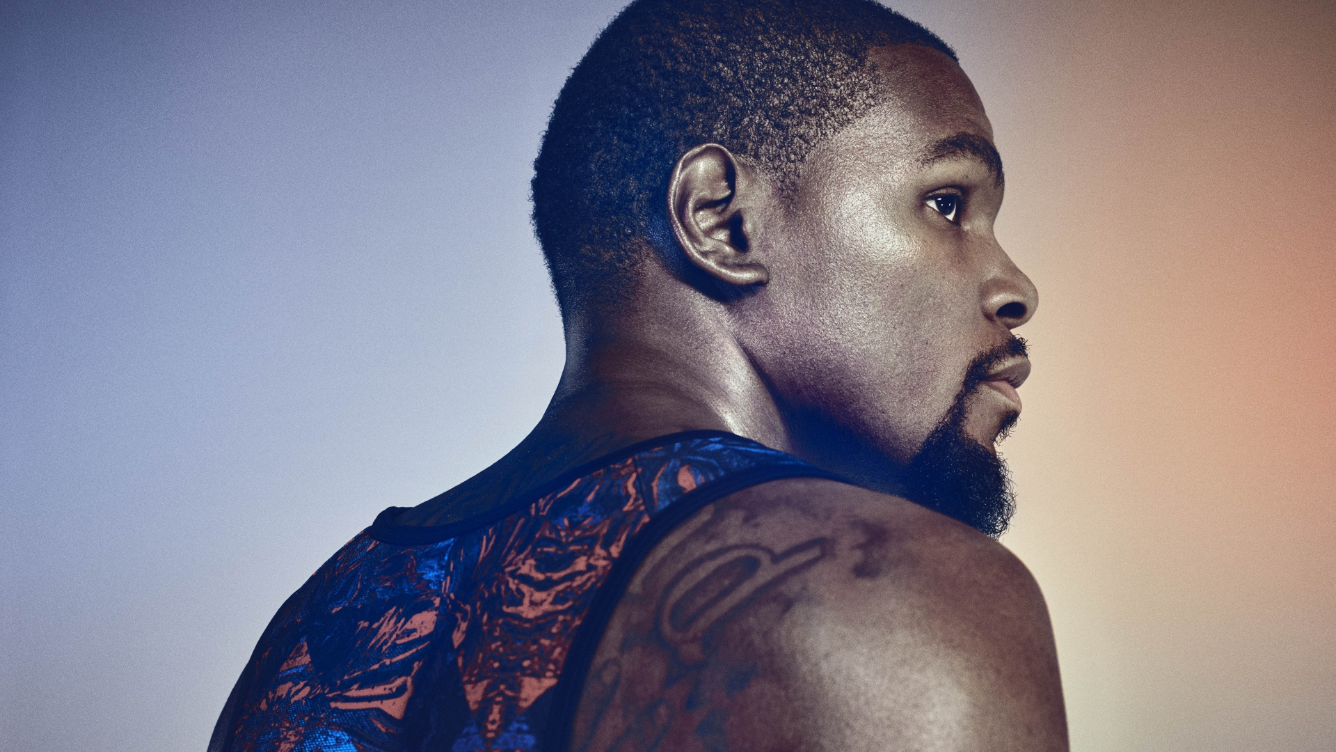 Баскетболист Кевин Дюрант вид сзади