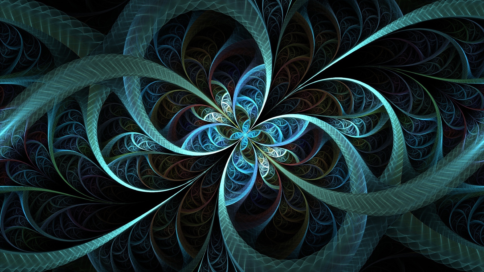 Красивый абстрактный узор на черном фоне