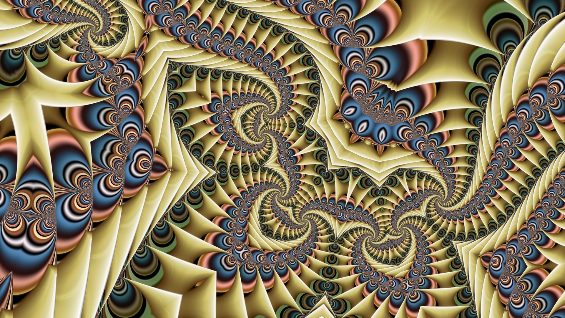 Красивый фрактальный узорный рисунок 