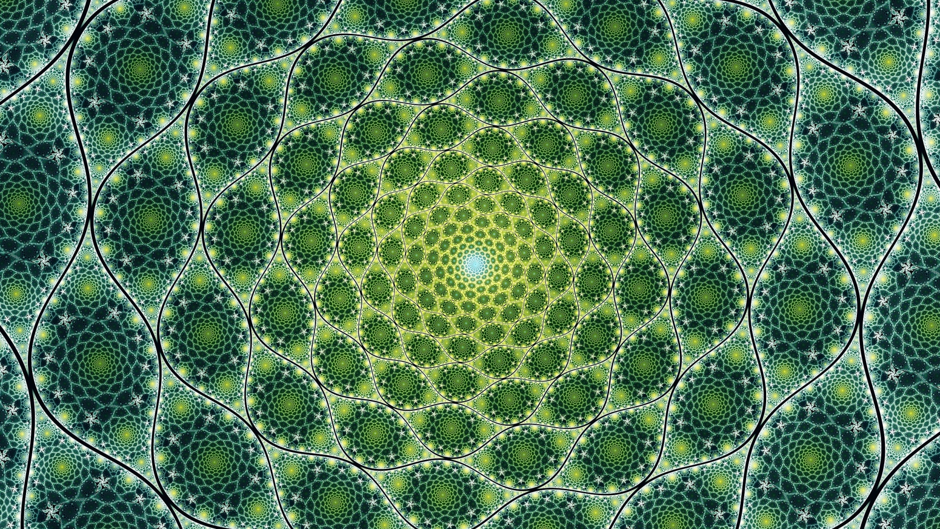 Красивый необычный зеленый узор