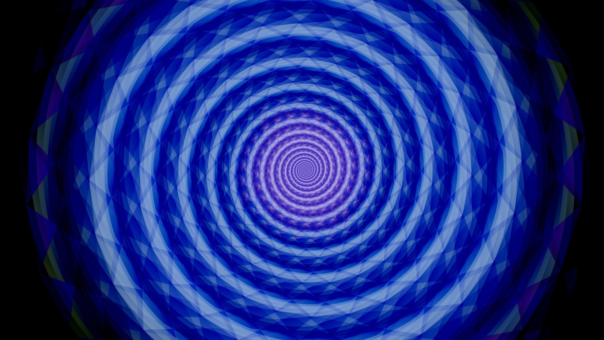 Синяя спираль на черном фоне