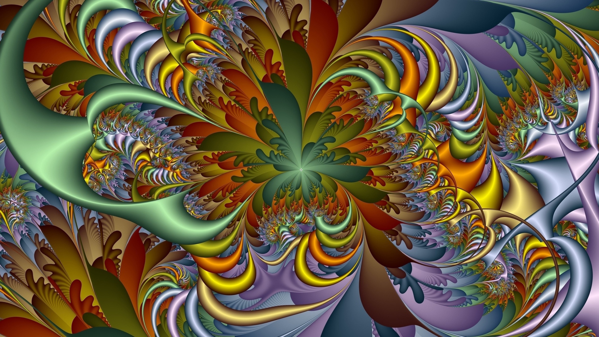 Фрактальный рисунок с необычным узором