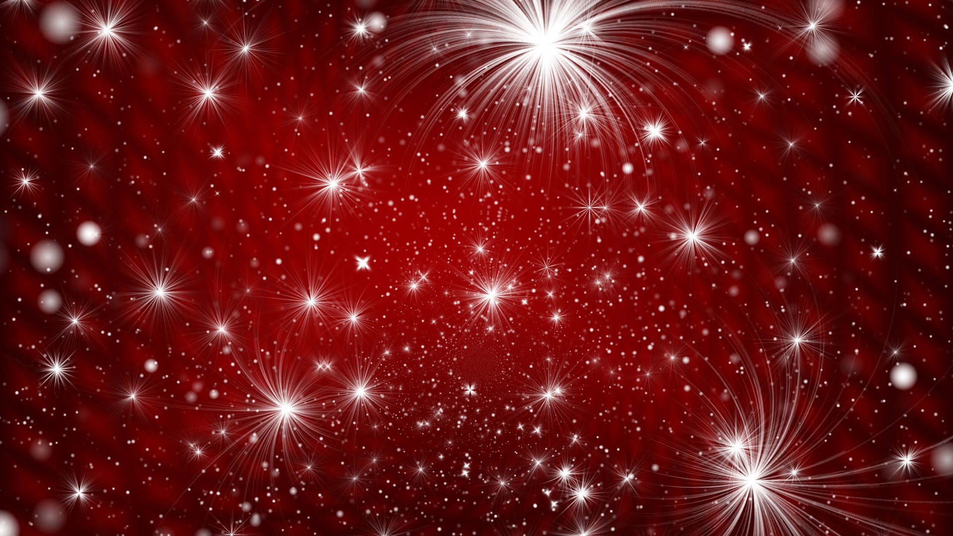 Яркие белые искры на красном фоне 