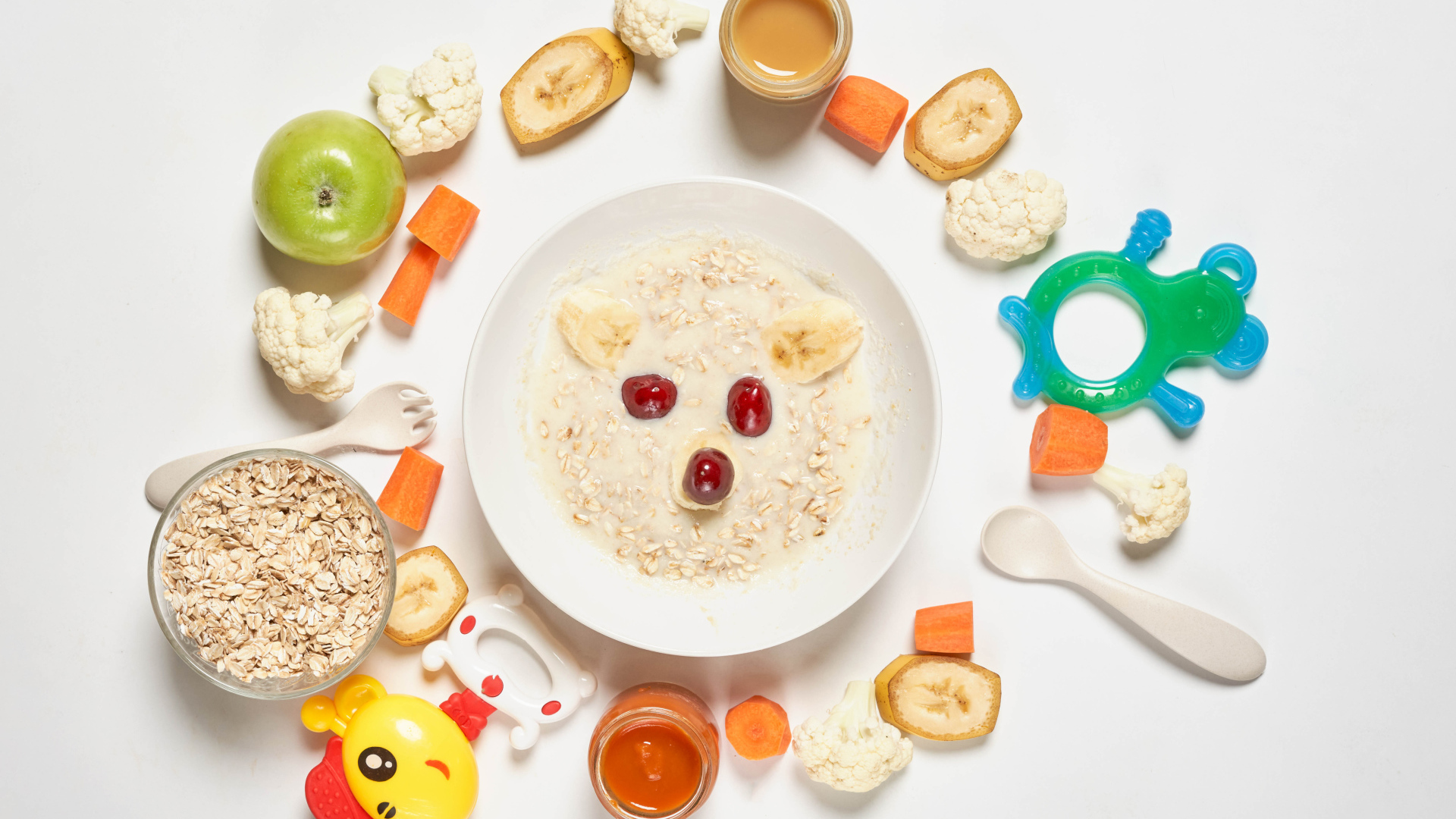 Овсяные хлопья с молоком и бананами 