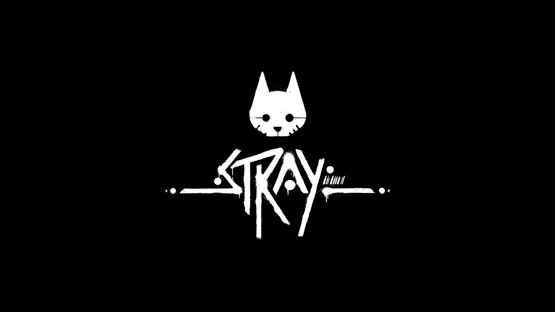 Логотип компьютерной Stray на черном фоне
