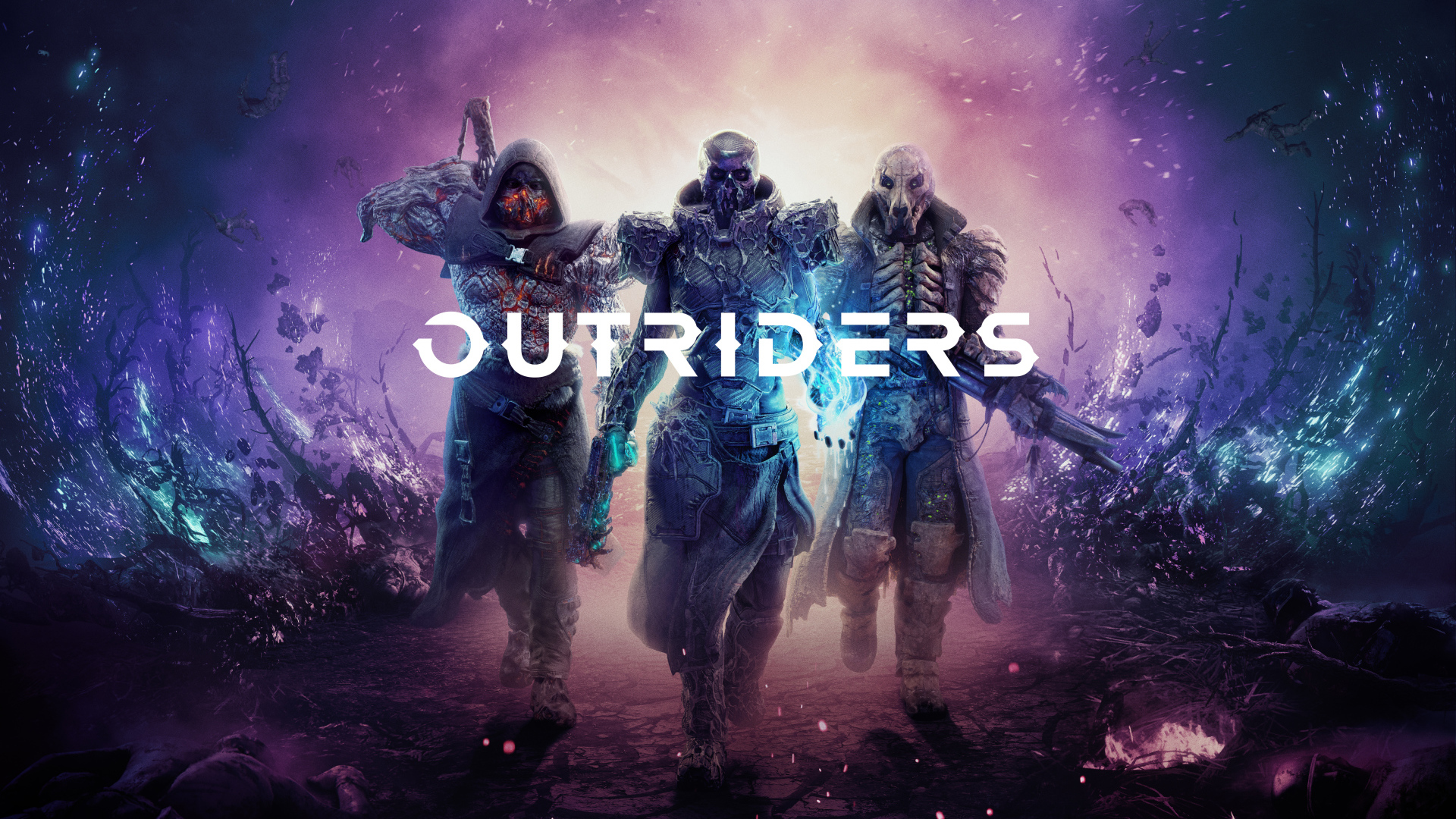 Постер игры в стиле лут-шутер  Outriders для PlayStation