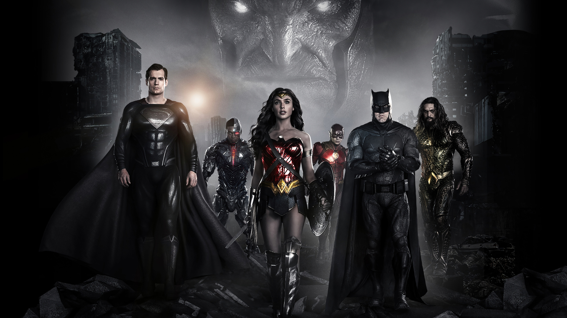 Постер с главными героями фильма   Лига справедливости Зака Снайдера, 2021