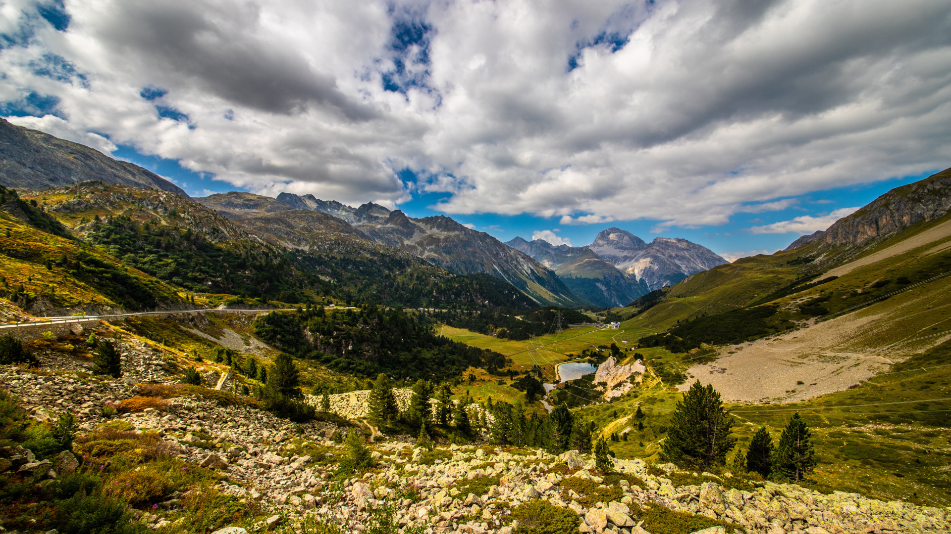 Перевал Альбула, Альпы. Швейцария