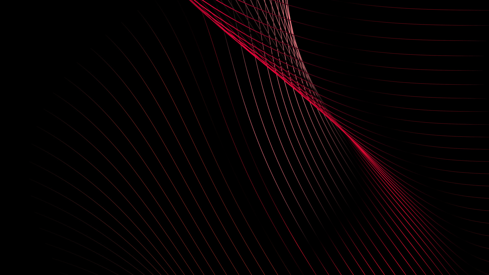 Красные волнистые тонкие линии на черном фоне