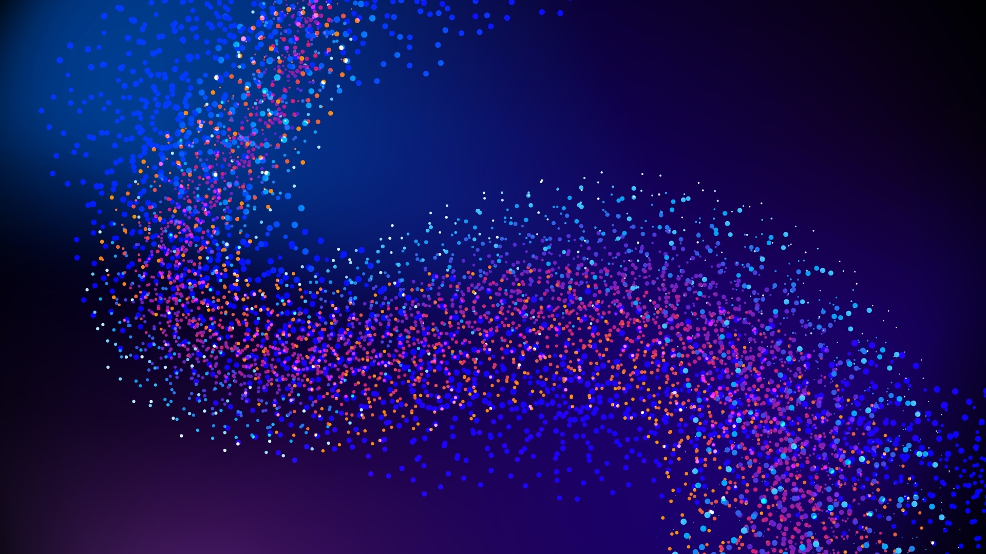 Звездная неоновая пыль на синем фоне