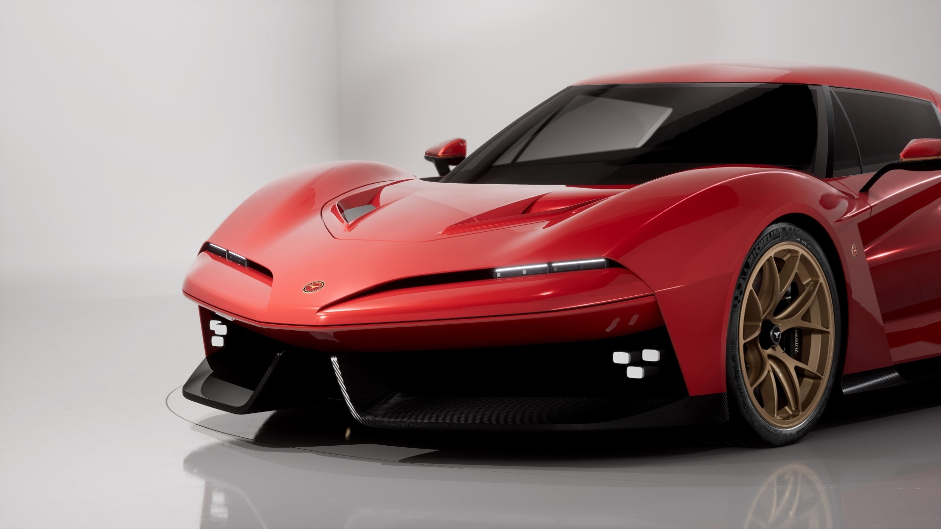 Вид спереди на автомобиль Bizzarrini The Giotto