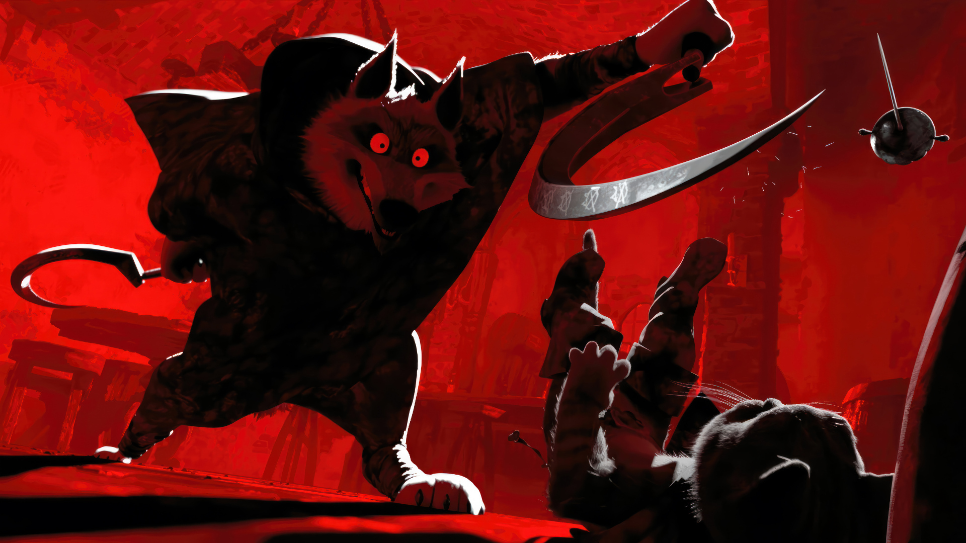 Волк и кот в мультфильме Кот в сапогах 2: Последнее желание