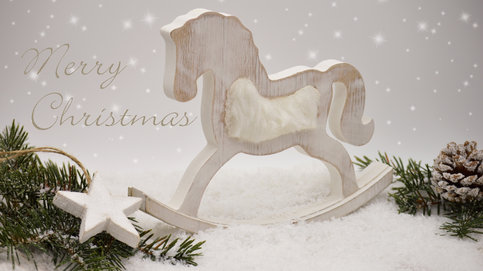 Деревянная лошадь на праздник Рождество