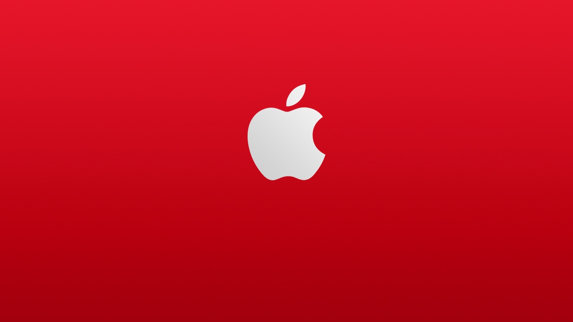 Белый значок apple на красном фоне