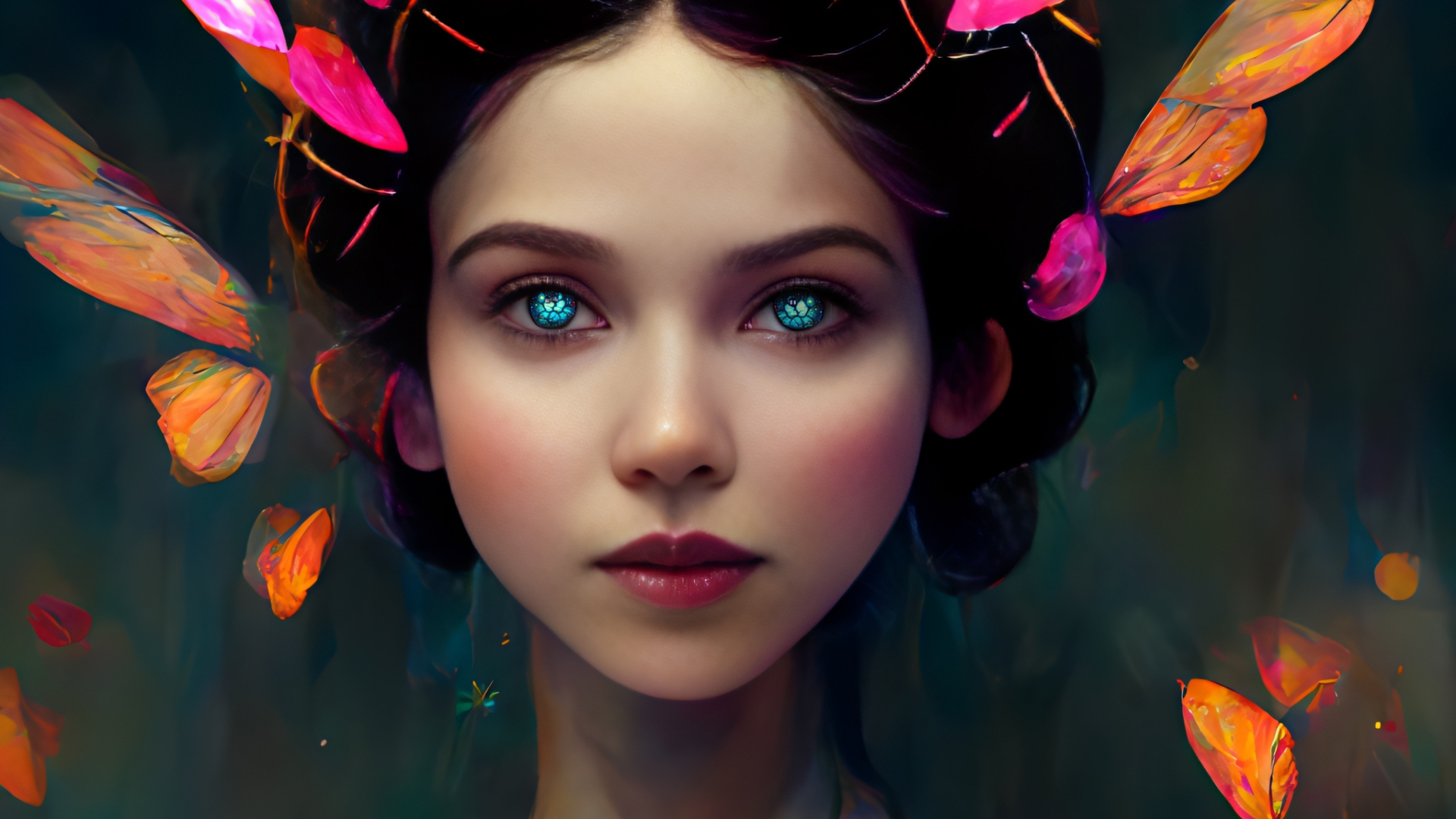 Красивая нарисованная девушка эльф