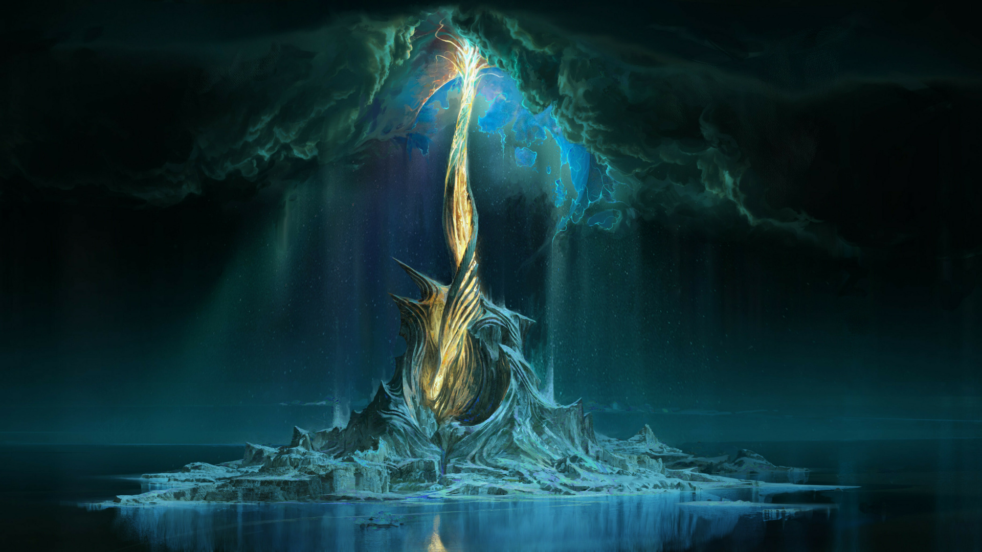 Фантастическое дерево уходит в небо