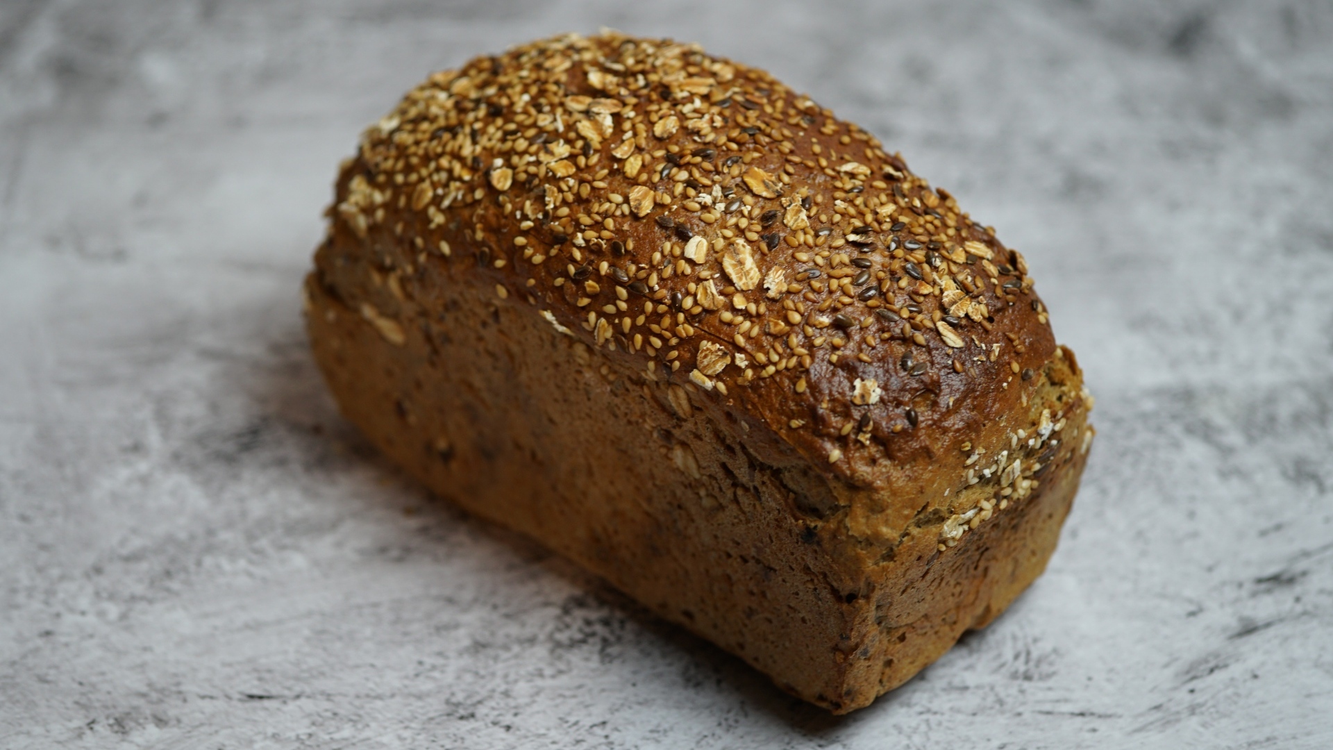Loaf of bread with seeds