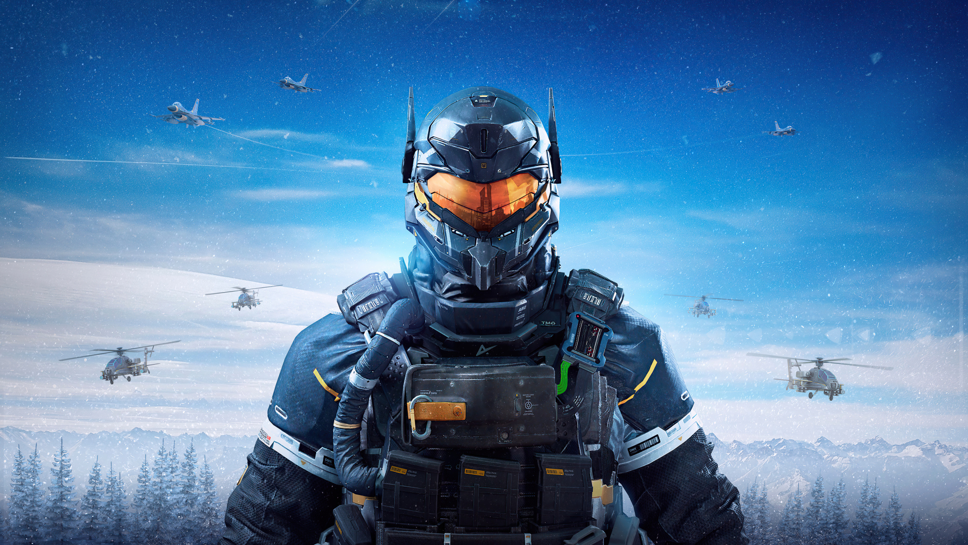 Мужчина киборг персонаж компьютерной игры