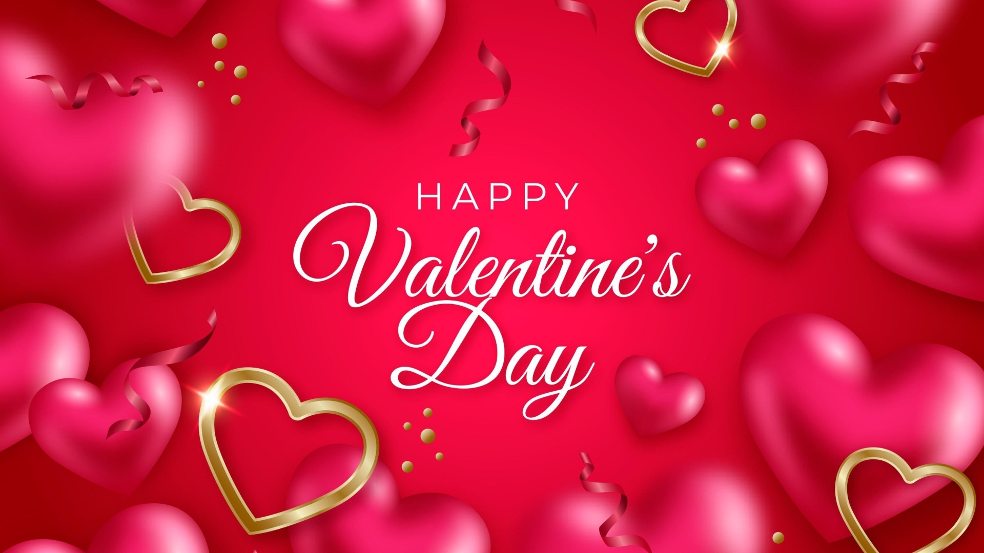 Красивая розовая открытка на День Святого Валентина