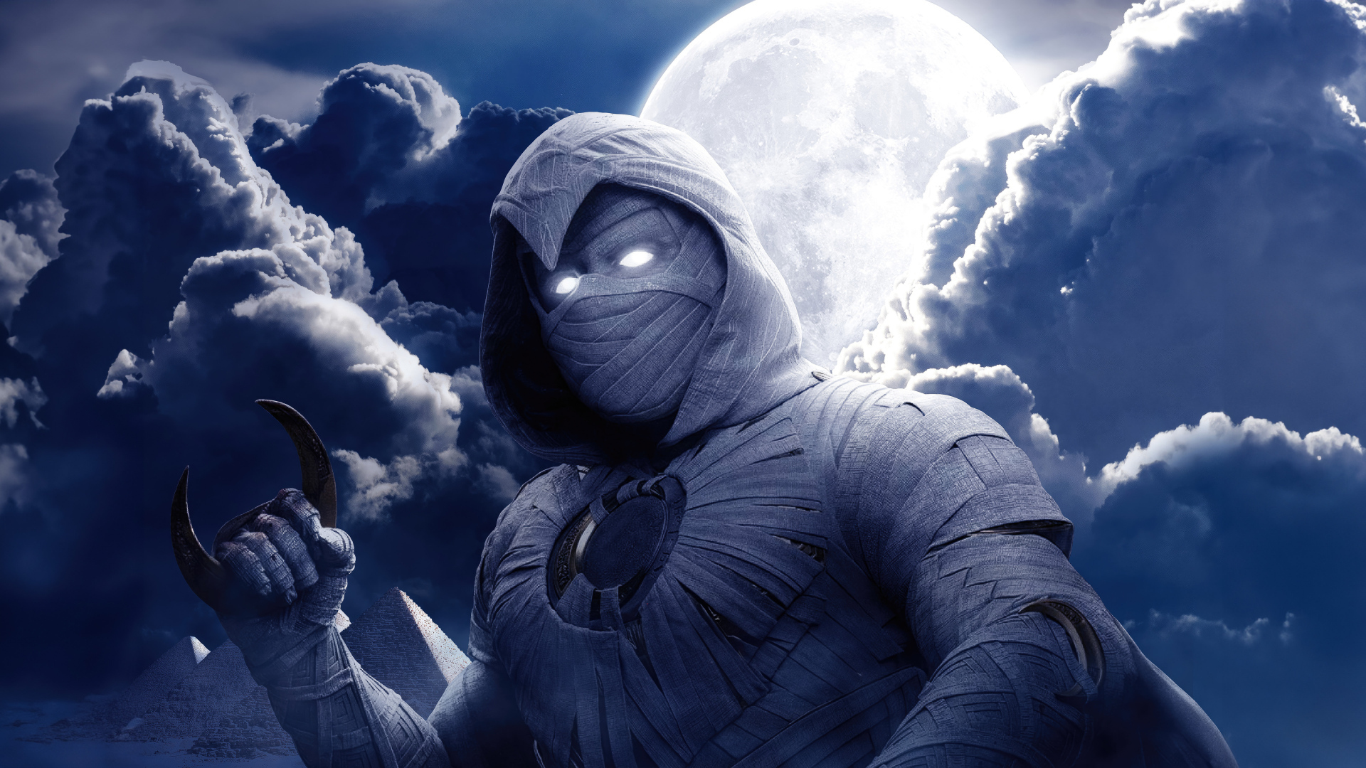 Супергерой Лунный рыцарь в костюме мумии