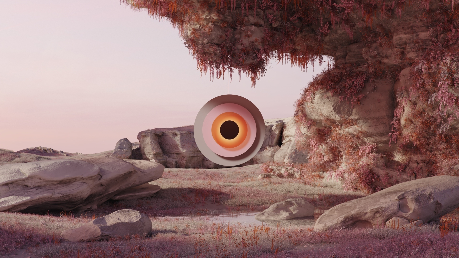 Круг для игры в дартс в горах