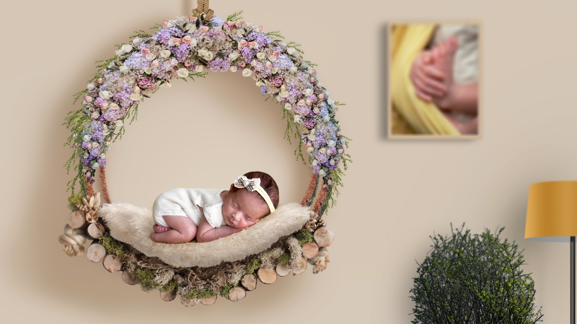 Красивая фотосессия новорожденного ребенка