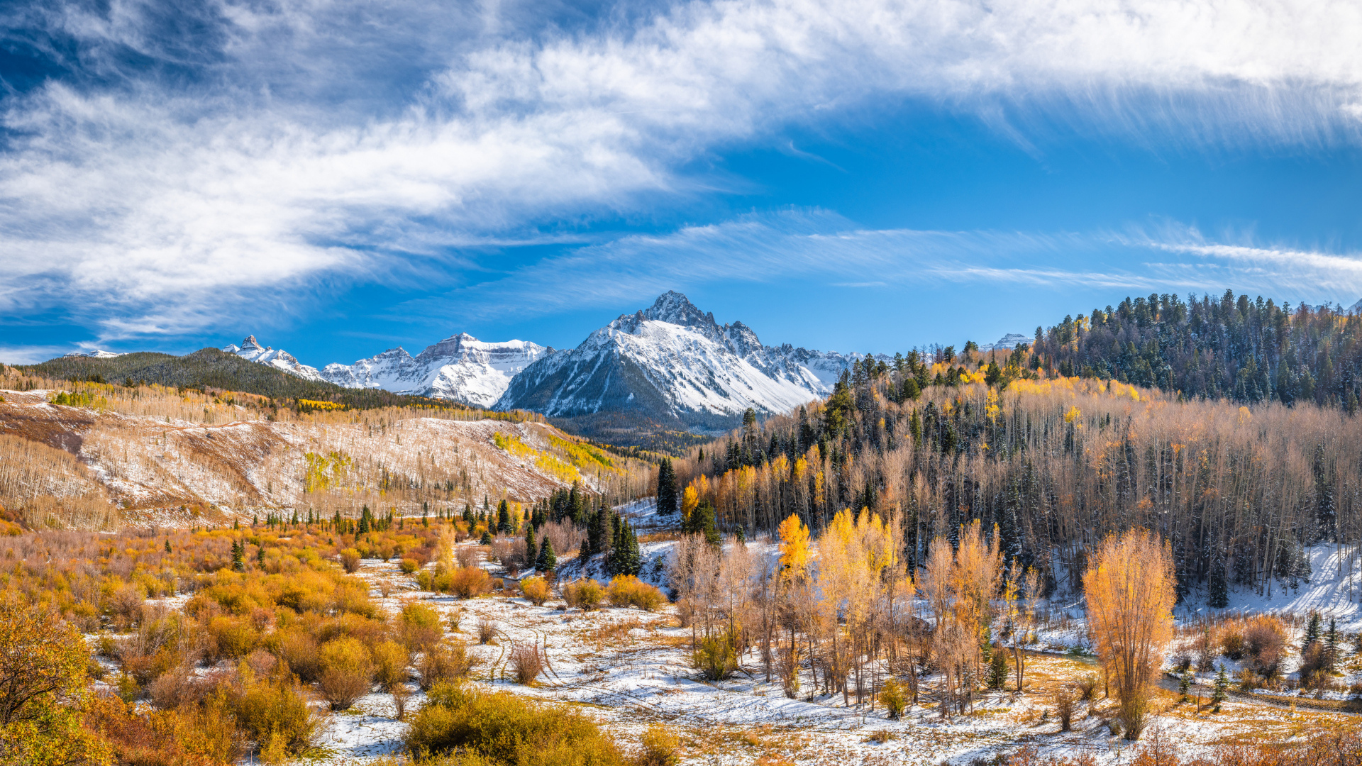 Вид на заснеженную гору Снеффельс, США