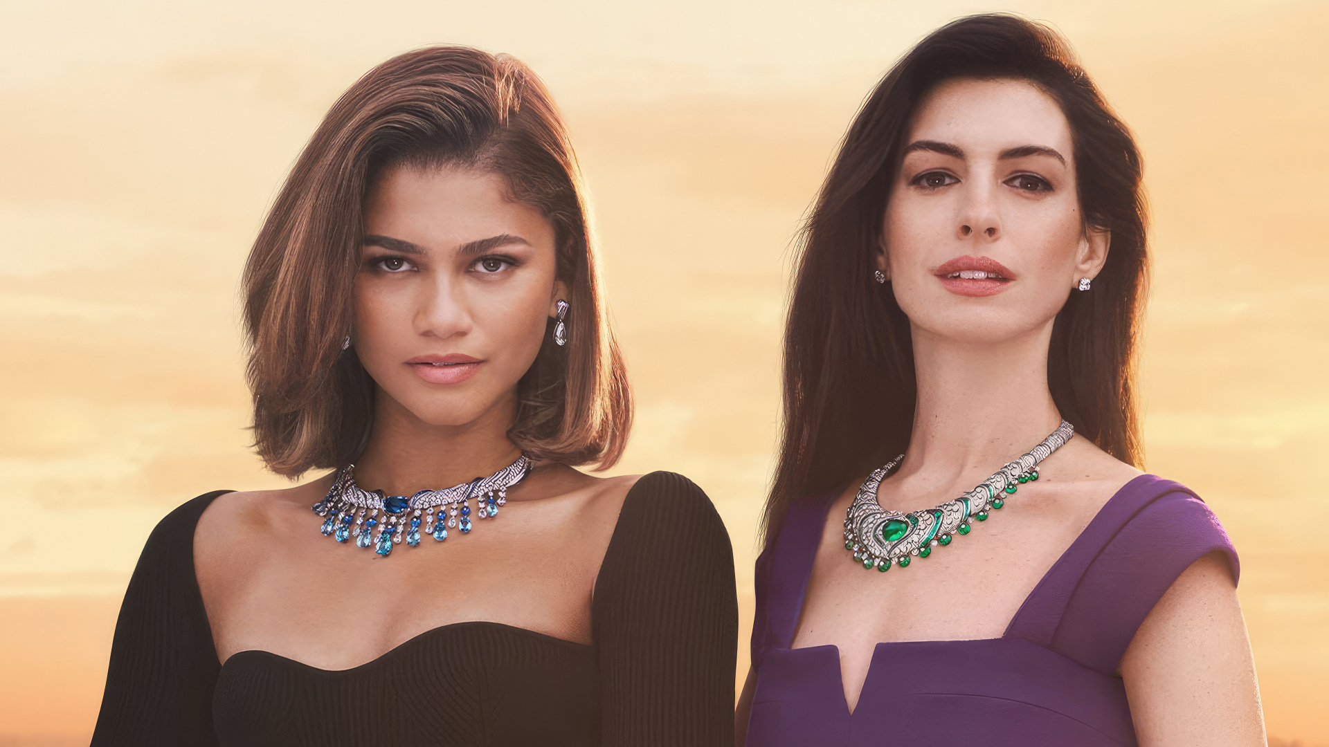 Красивые актрисы Зендая и Энн Хэтэуэй