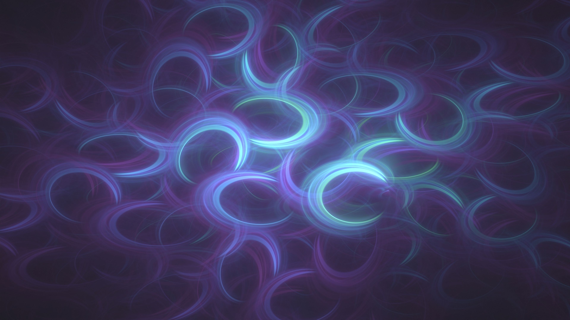 Светящиеся неоновые кольца на полу