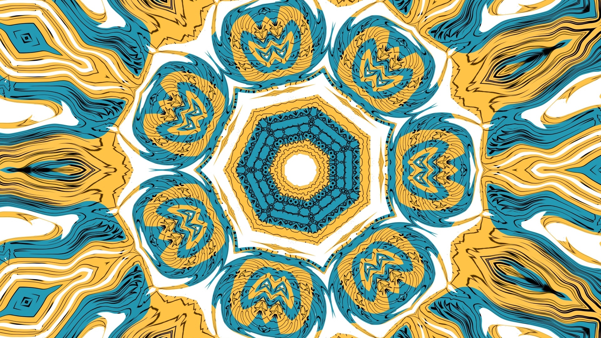 Желто-голубой абстрактный узор 