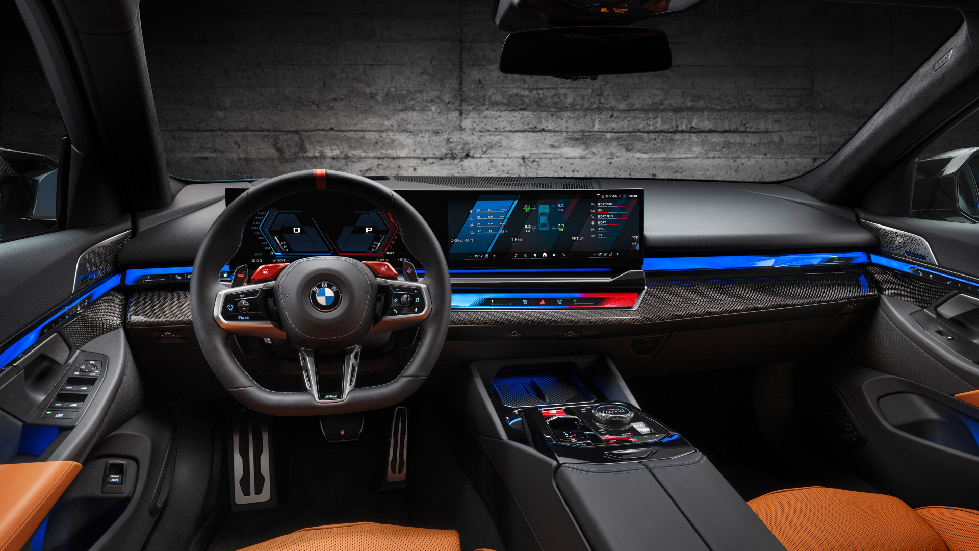 Салон автомобиля BMW M5 2024 года