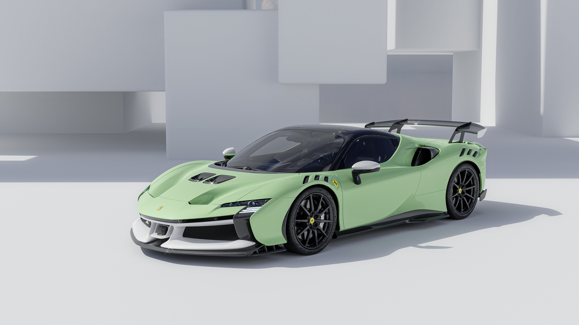 Быстрый автомобиль Ferrari SF90 XX Spider